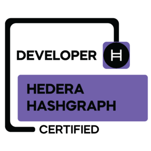 BCA Certified Hedera Hashgraph Developer digital badge credential